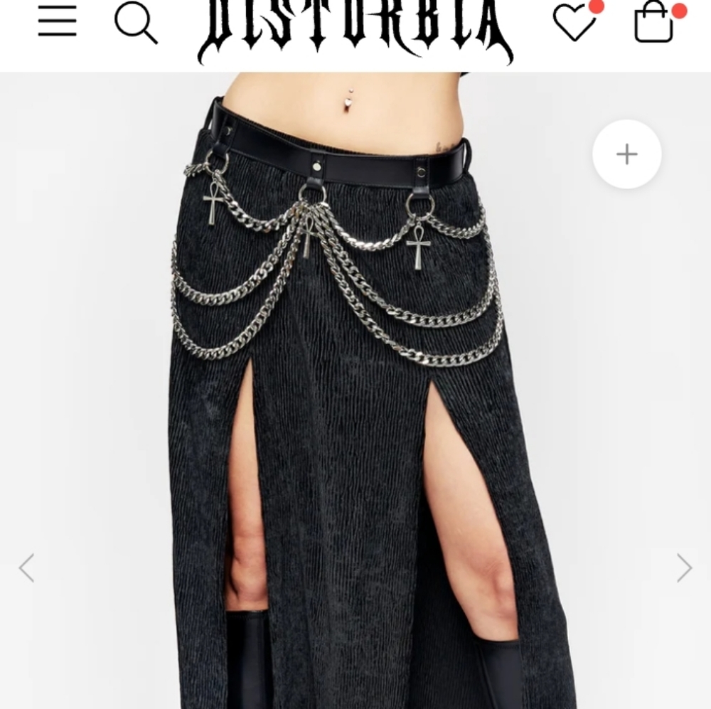 Disturbia ankh chain belt new